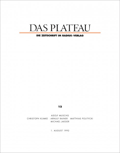 DAS PLATEAU No 12